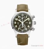 Swiss Made Patek Philippe new Pilot Travel Time Watch 42mm Green Leather Strap